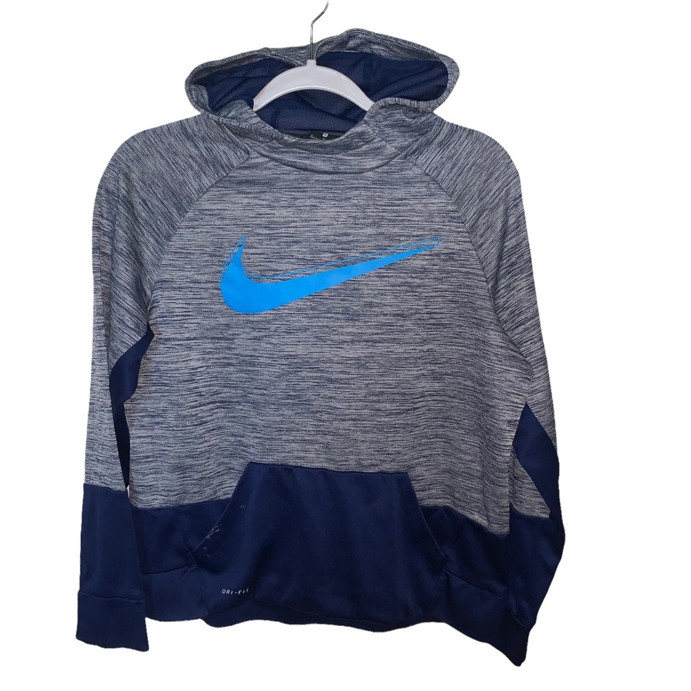 Nike Boys Youth Lightweight Jacket Hoodie Large Gray